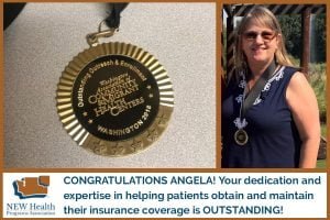 Congratulations Angela! Your dedication and expertise in helping patients obtain and maintan their insurance coverage is outstanding!