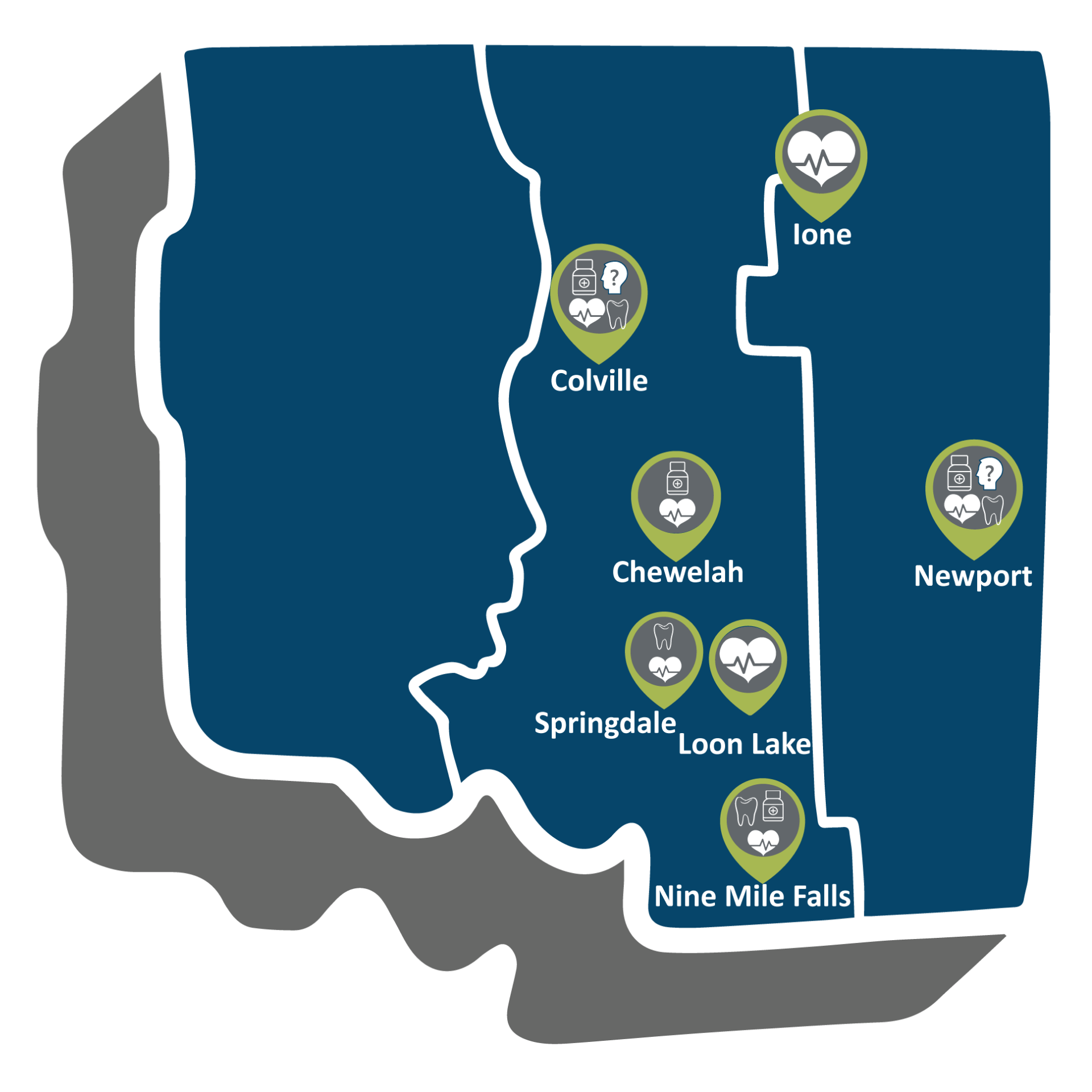 Map of NEW Health Locations