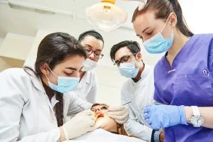 Dental students training