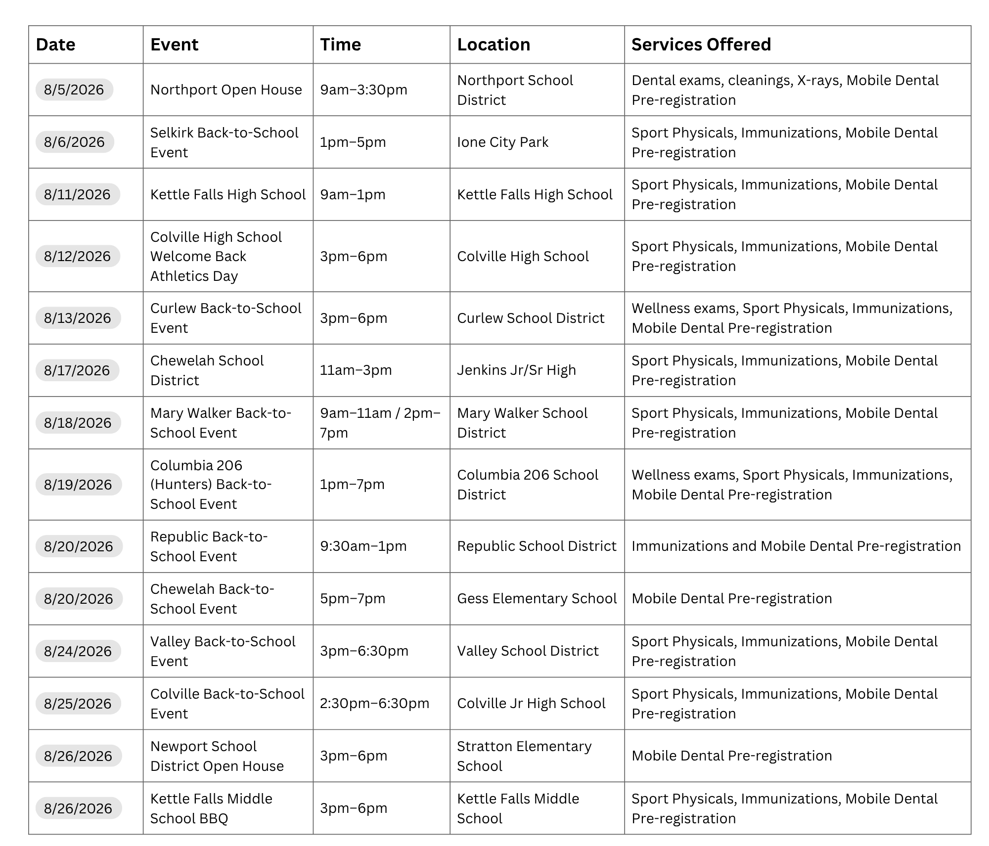 Back-to-School Events Back to school events list