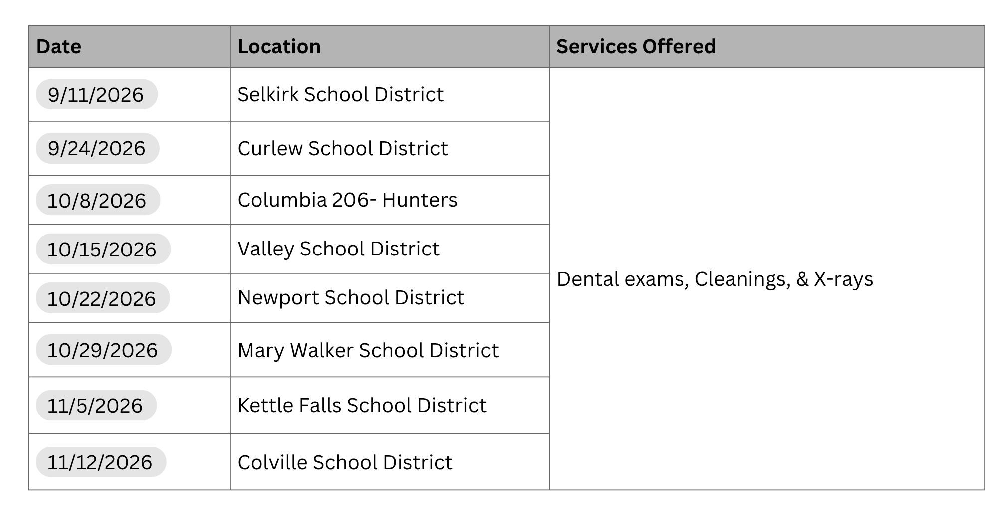 Fall 2026 Back to school events - Fall Back to school